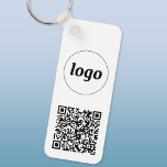 Porte-clés Logo simple QR Code Entreprise<br><div class="desc">Ajoutez votre propre logo et votre code QR à ce design professionnel minimaliste saisissant. Idéal pour l'image de marque des employés ou comme produit promotionnel pour vos employés,  clients et clients.</div>