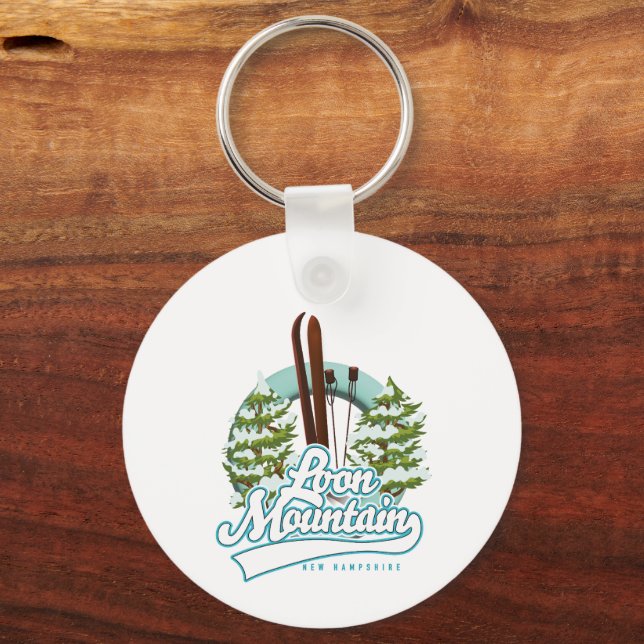Porte-clés logo ski Loon Mountain New Hampshire (Verso)