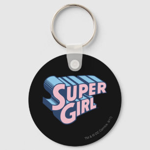 Porte-clés Logo Supergirl rose et bleu