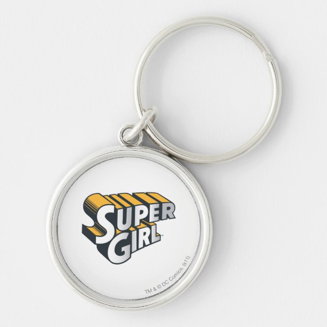 Porte-clés Logo Supergirl Silver et Orange (Devant)