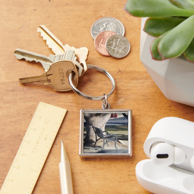 Porte-clés logo timelessimaging sur porte - clé. (Bureau)