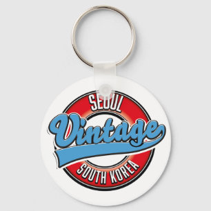 Porte-clés logo vintage de Séoul Corée du Sud