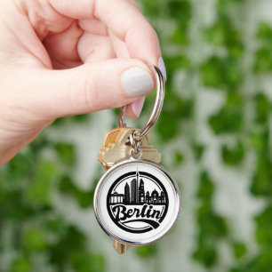Porte-clés Logo Vintage élégant de Berlin City
