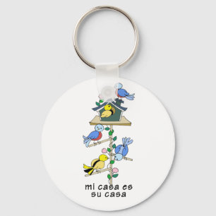 Porte-clés L'oiseau loge ma Chambre est votre Chambre -