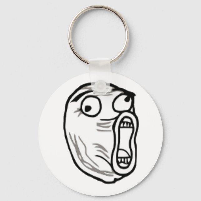 Porte-clés LOL Guy Internet mème Rage Face Porte - clés (Recto)