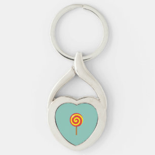Porte-clés Lollipop rouge spirale