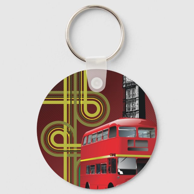 Porte-clés London Double Decker Bus Keychain (Recto)