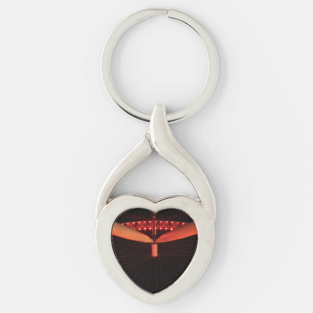 Porte-clés London Eye at Night Heart Keychain (Devant)