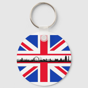 Porte-clés London Eye Skyline Union Jack Flag Keychain