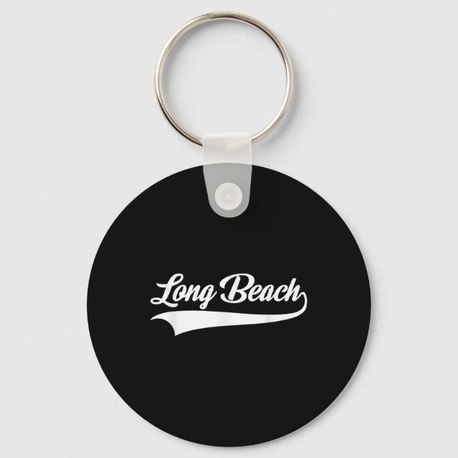 Porte-clés Long Beach - Californie - Throwback Design - Clic (Recto)