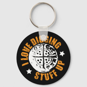 Porte-clés Long cross hammered coin, metal detecting gift