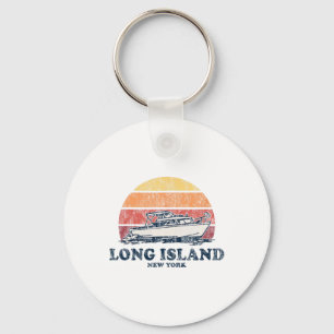 Porte-clés Long Island Ny Bateau Vintage Années 70 Rétro Conc