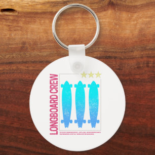 Porte-clés Longboard Retro Skateboard Conception de skate Vin