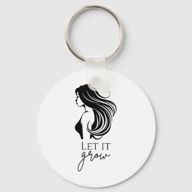 Porte-clés Longueur des cheveux Vérifier la croissance Graphi (Recto)