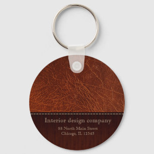 Porte-clés look cuir Brown