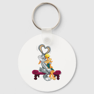 Porte-clés Looney Tunes Bugs et Lola cœurs Saint-Valentin 