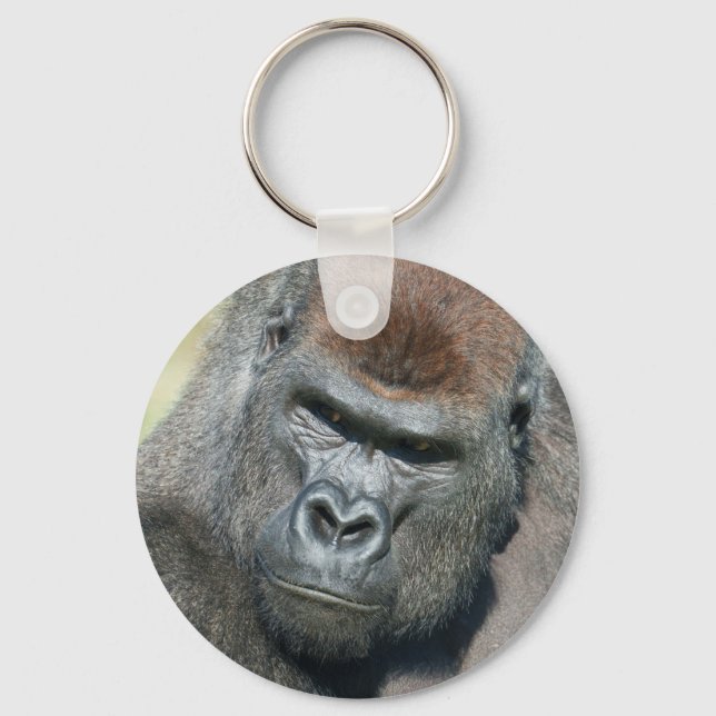 Porte-clés Lope la Gorille canalise le regard de son père (Recto)