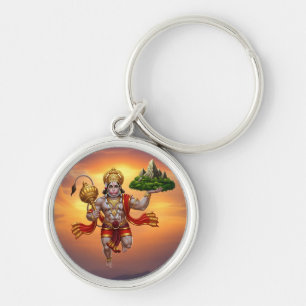 Porte-clés Lord Hanuman Flying Lifting Mountain