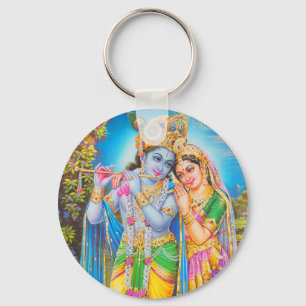 Porte-clés Lord Krishna Jouer de la flûte