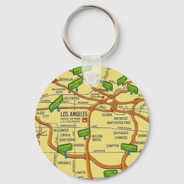 Porte-clés Los Angeles vintage (Recto)