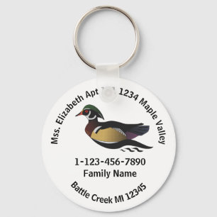 Porte-clés Lost Wood Duck Home Address