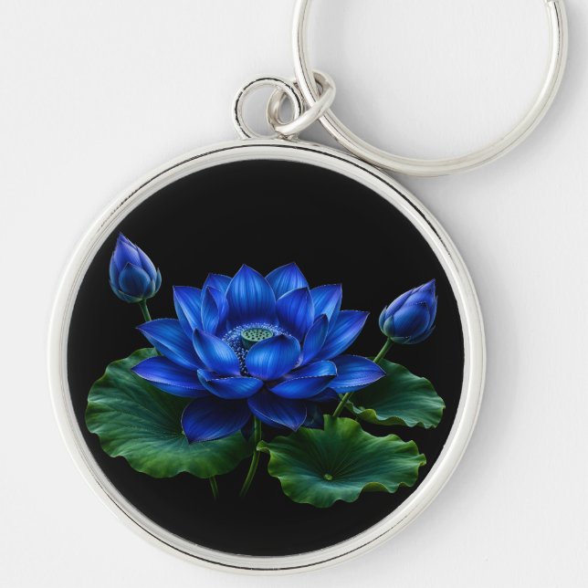 Porte-clés Lotus Bleu Électrique (Devant)
