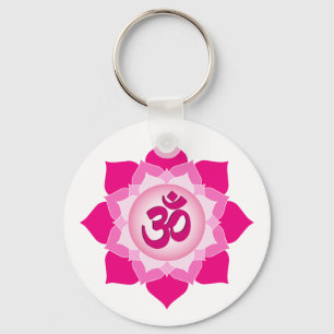 Porte-clés Lotus rose