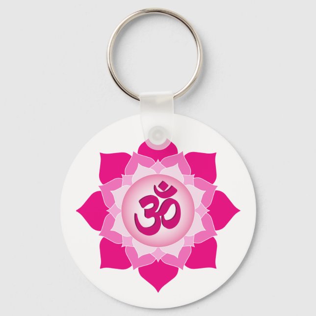 Porte-clés Lotus rose (Recto)