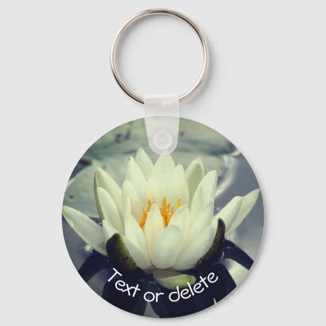 Porte-clés Lotus Water Lily Flower Personalized (Recto)