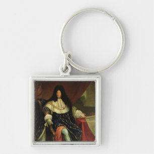 Porte-clés Louis XIV tenant un plan du Maison Royale