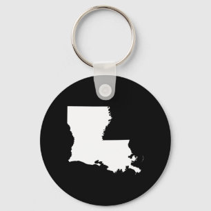 Porte-clés Louisiane en blanc et noir