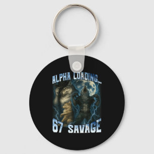 Porte-clés Loup Alpha Chargement 67 Pour Cent Savage Drôles d