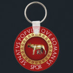 Porte-clés Loup de Capitoline<br><div class="desc">Symbole légendaire de Rome,  la Louve-Capitoline,  la mère adoptive de Romulus et de Remus.</div>