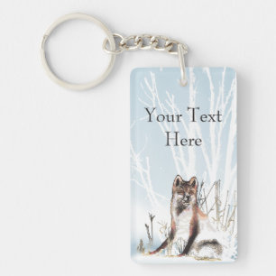 Porte-clés Loup d'hiver