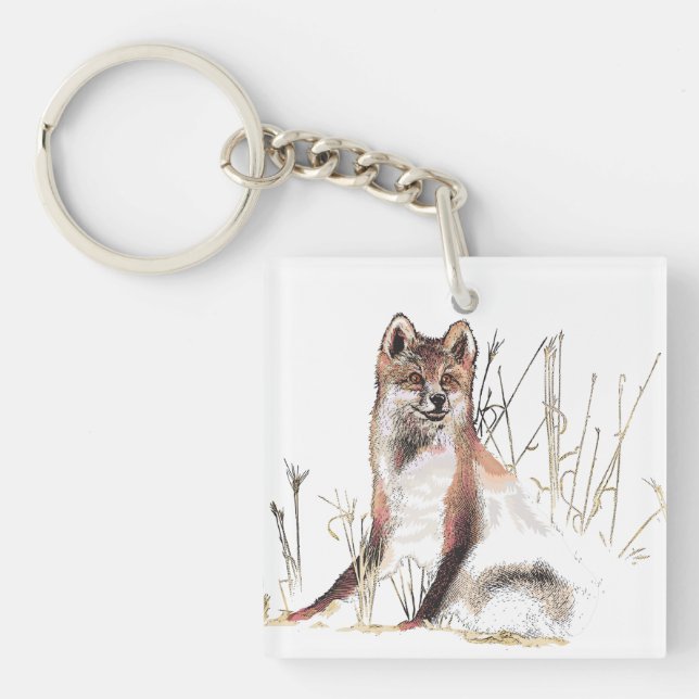 Porte-clés Loup d'hiver (Devant)