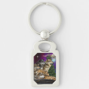 Porte-clés Loup et Lune
