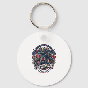 Porte-clés Loup-garou patriotique Patriote Horreur Monstre Pa