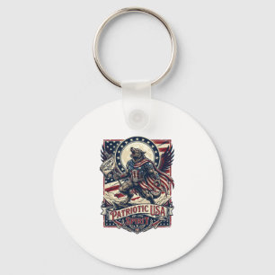 Porte-clés Loup-garou patriotique Patriote Horreur Monstre Pa