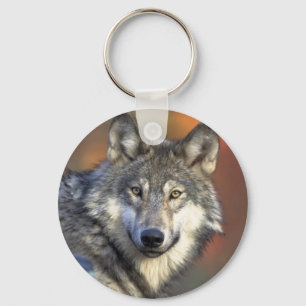 Porte-clés Loup Gris