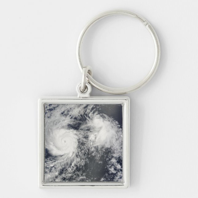 Porte-clés L'ouragan Felicia et le cyclone Enrique à l'est de (Devant)