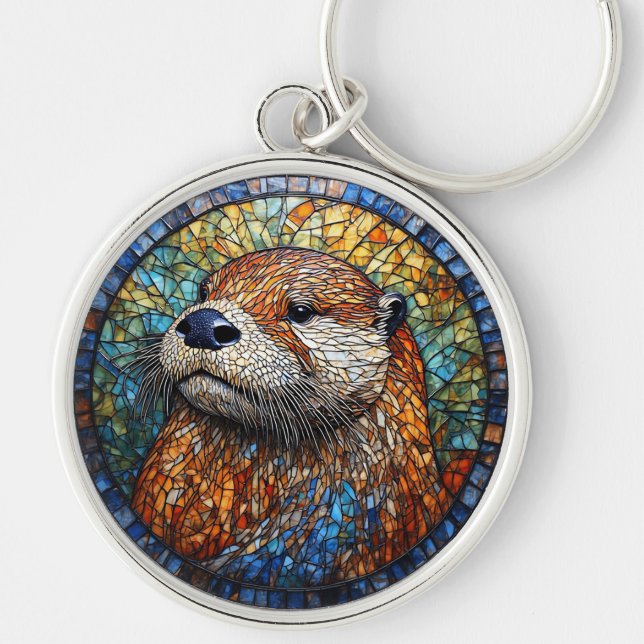 Porte-clés Loutre aux détails complexes (Devant)