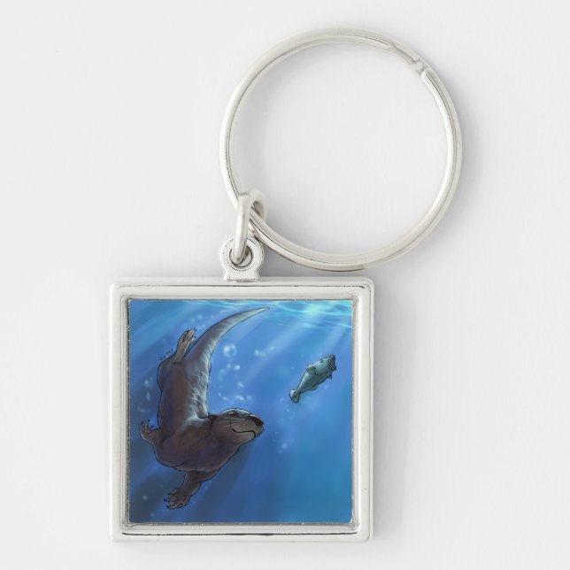 Porte-clés Loutre de natation (Devant)