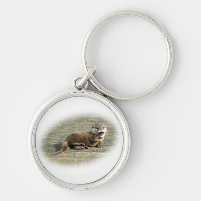 Porte-clés Loutre mignonne de bébé baîllant (Devant)