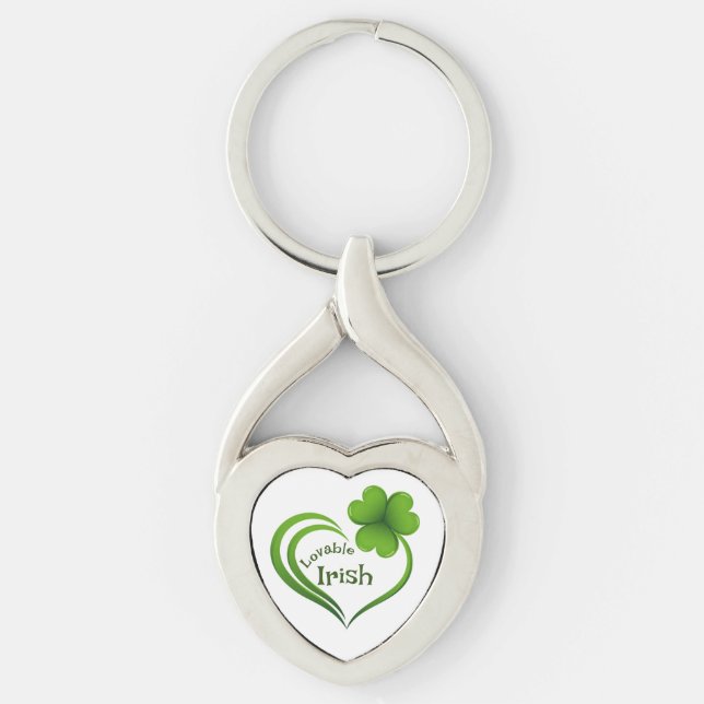 Porte-clés Lovable Irish Heart Shape Porte - clé (Devant)