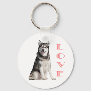 Porte-clés Love Alaskan Malamute Chien Chien Chien Porte - cl