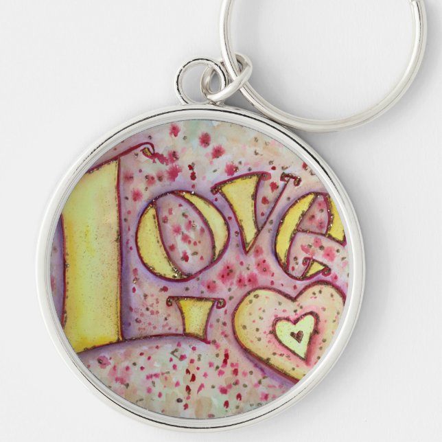 Porte-clés Love Art Word Peinture Porte - clé (Devant)