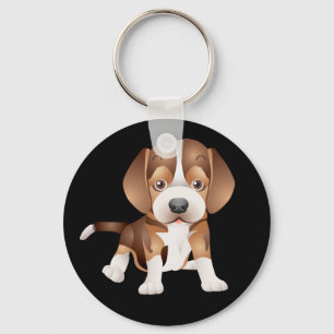 Porte-clés Love Beagle Chien Chien Chien Noir Porte - clé