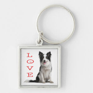 Porte-clés Love Border Collie Puppy Dog Porte - clé