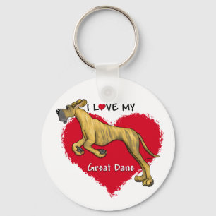 Porte-clés Love Brindle Great Dane UC