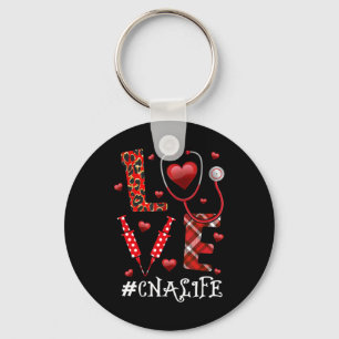 Porte-clés Love CNA Life Heart Nursing Lover Valentine’s Day